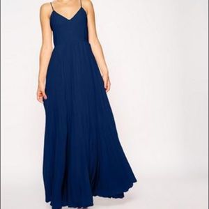ASOS pleated cami maxi dress